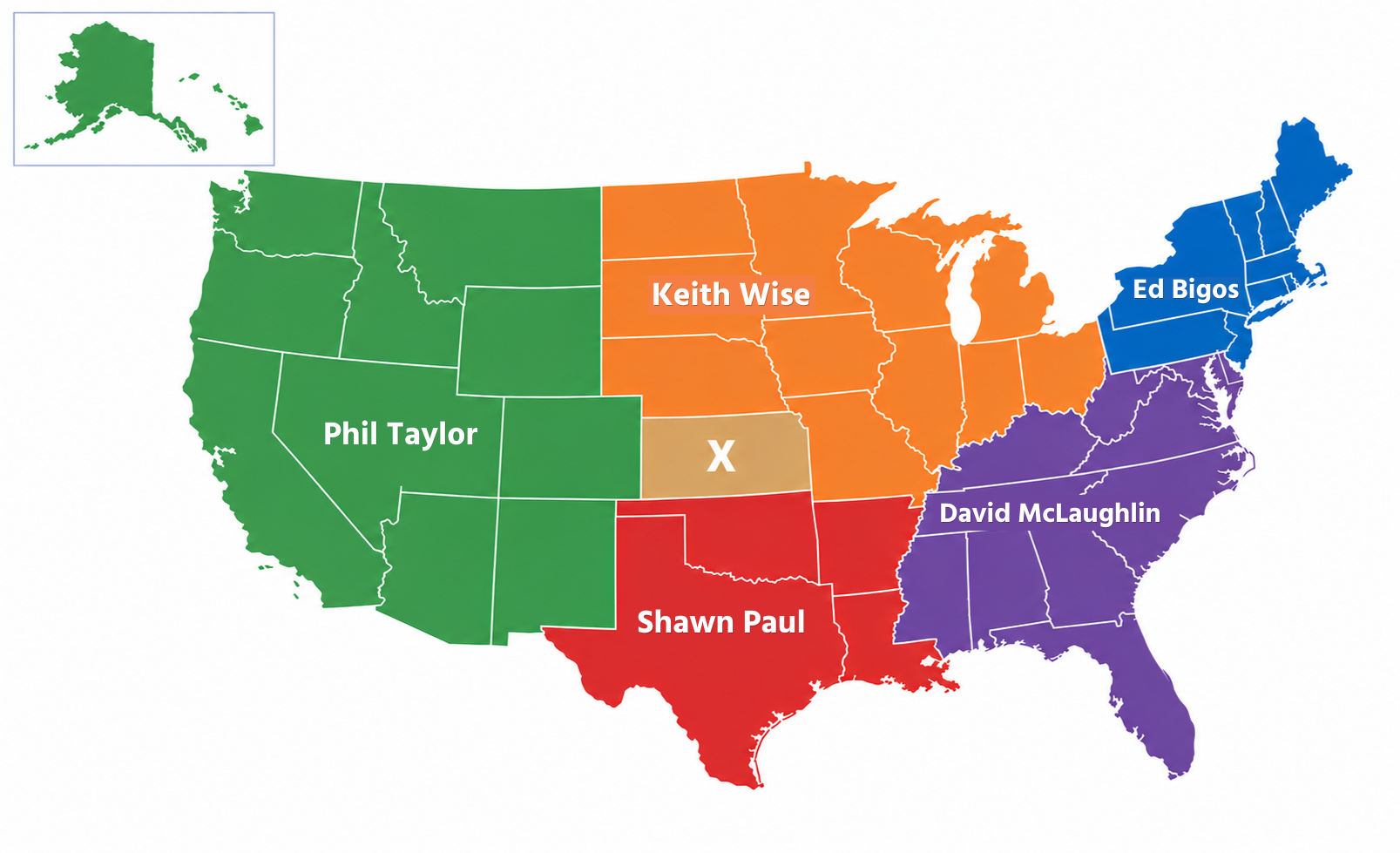US Kocher & Beck representative map